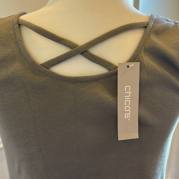 NWT! Chico's Olive Green Knit Tank - Picture 5 of 9